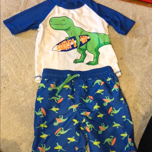 carter's dinosaur swim trunks